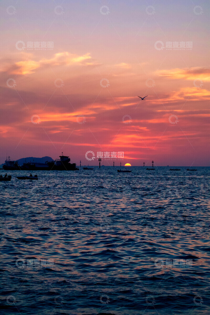 高清大图下载【趣麦麦图】海边日落风光摄影
