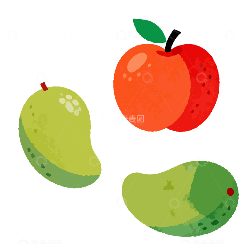 源文件下载【趣麦麦图】手绘水果卡通插画