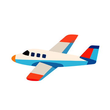 卡通飞机插画设计元素