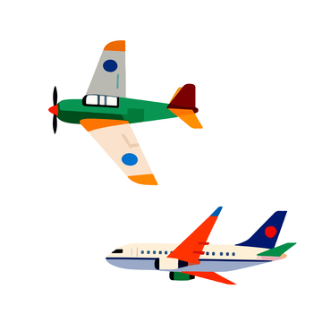 卡通风格飞机矢量图设计元素
