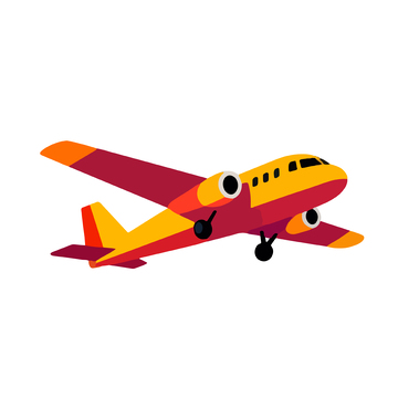 卡通风格飞机矢量图案