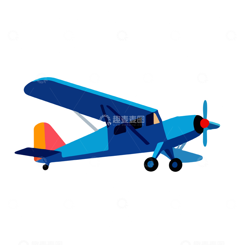 源文件下载【趣麦麦图】卡通飞机图标设计元素