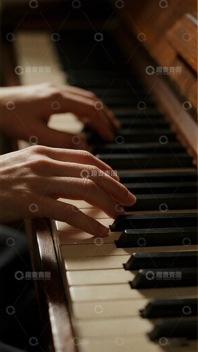高清大图下载【趣麦麦图】钢琴手指特写