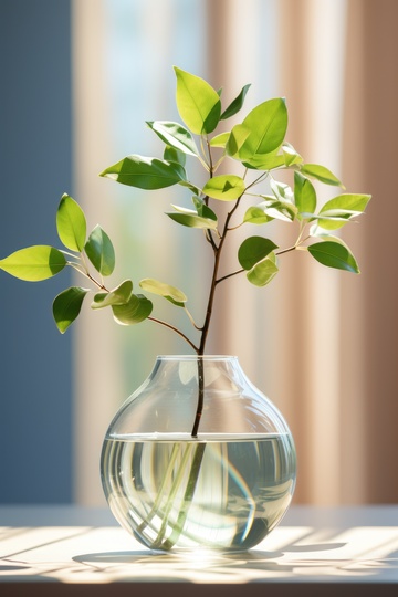 阳光绿枝玻璃瓶