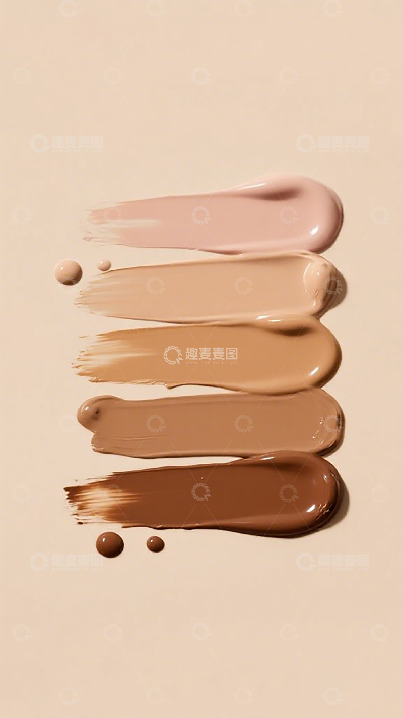 高清大图下载【趣麦麦图】粉底色板美妆展示