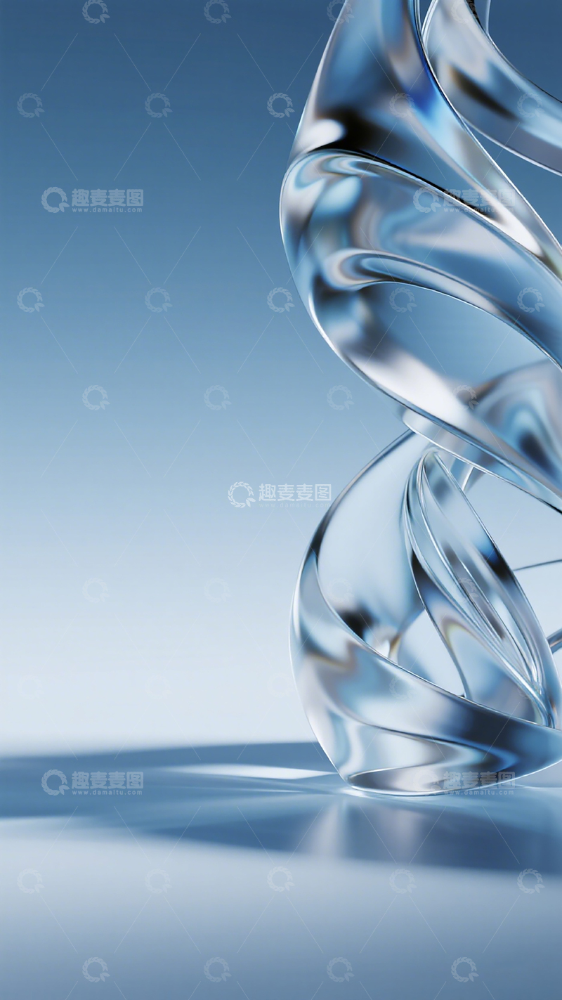高清大图下载【趣麦麦图】玻璃艺术螺旋体造型设计