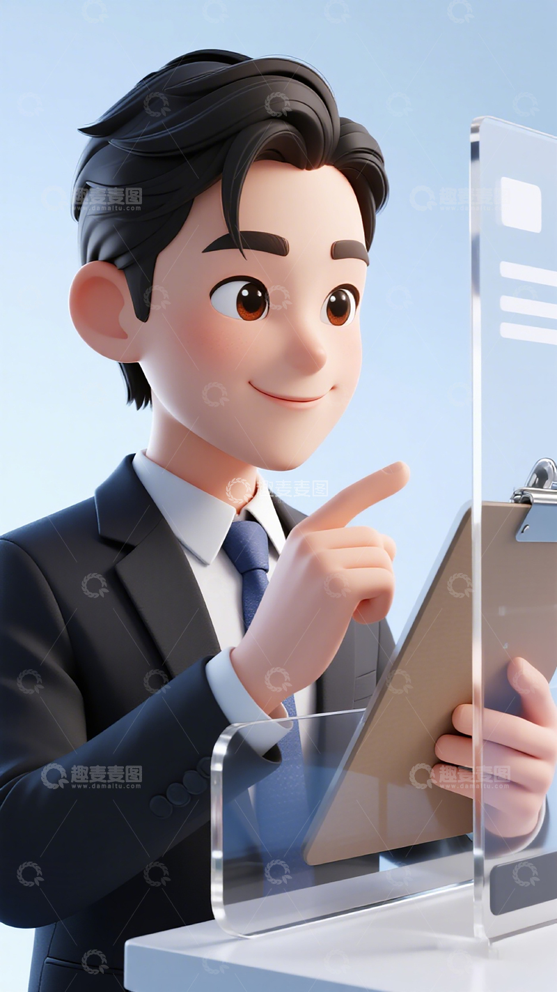 高清大图下载【趣麦麦图】卡通商务演示场景