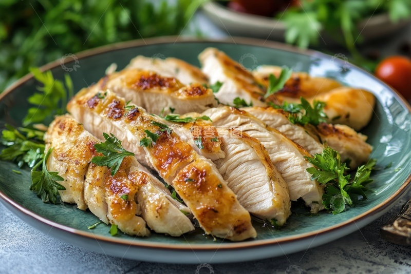 高清大图下载【趣麦麦图】一盘水煮鸡肉条