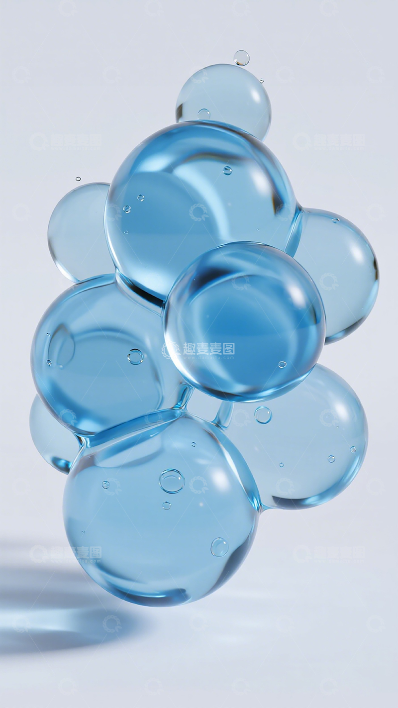 高清大图下载【趣麦麦图】蓝色水泡艺术