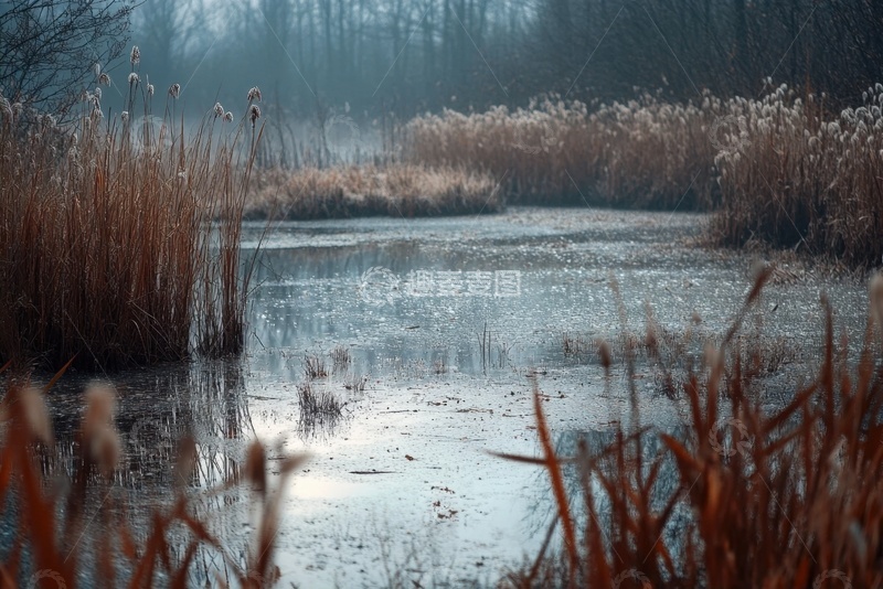 高清大图下载【趣麦麦图】沼泽湿地草木美景