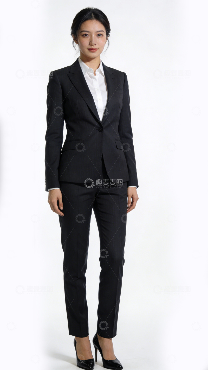 高清大图下载【趣麦麦图】商务女性正装全身照正面照