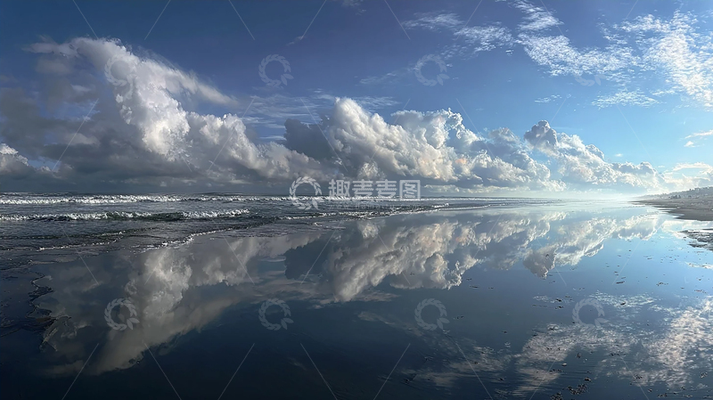 高清大图下载【趣麦麦图】海天一色的梦幻倒影