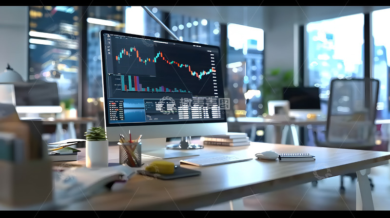 高清大图下载【趣麦麦图】现代办公财经图表工作站