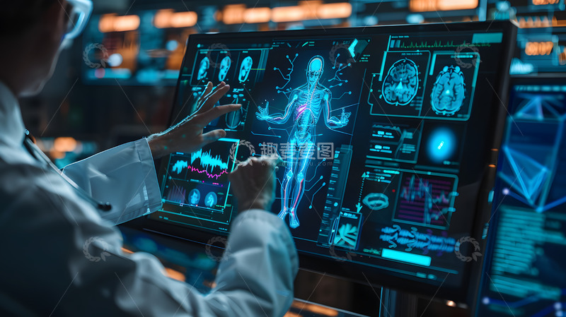 高清大图下载【趣麦麦图】科技医疗界面数据分析