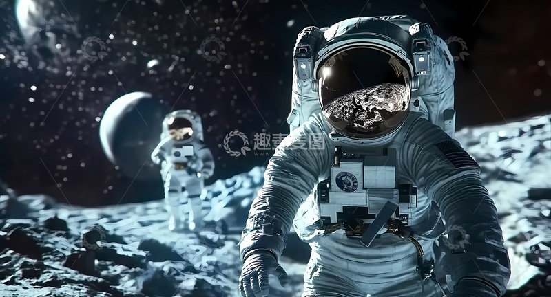 高清大图下载【趣麦麦图】太空探险科幻场景渲染图像