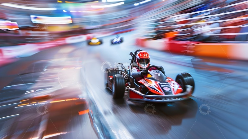 高清大图下载【趣麦麦图】赛车运动竞速瞬间卡丁车