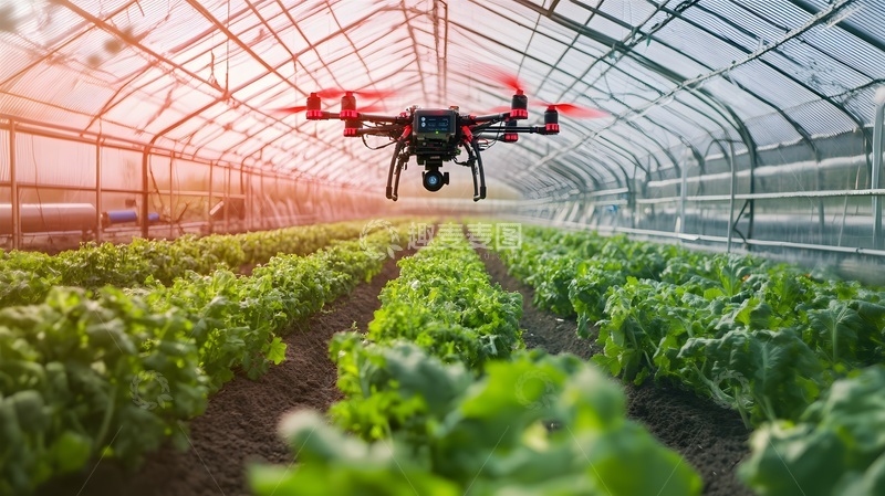 高清大图下载【趣麦麦图】无人机农田作业现代农业