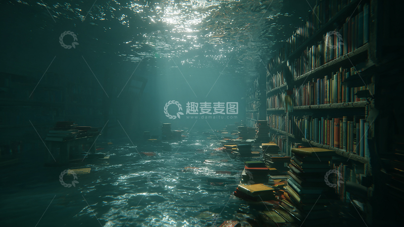 高清大图下载【趣麦麦图】深海中的迷失知识殿堂