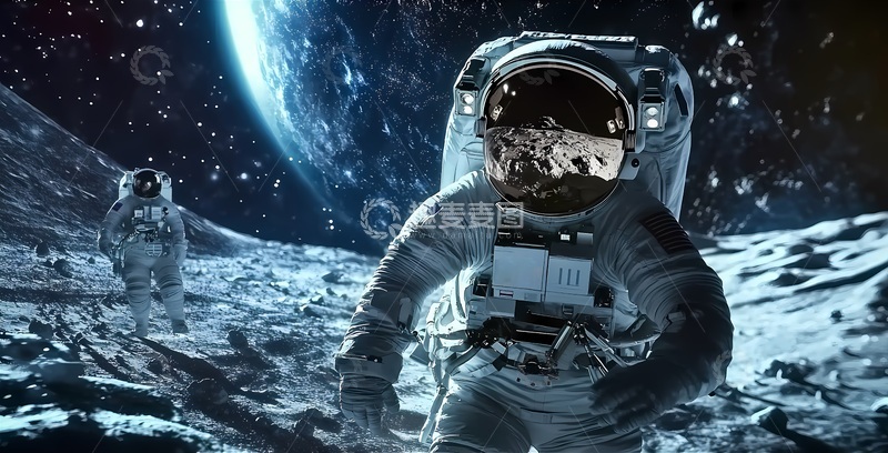 高清大图下载【趣麦麦图】太空探险科幻场景