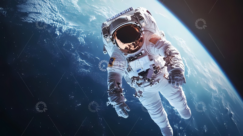 高清大图下载【趣麦麦图】太空遨游宇航员科幻素材