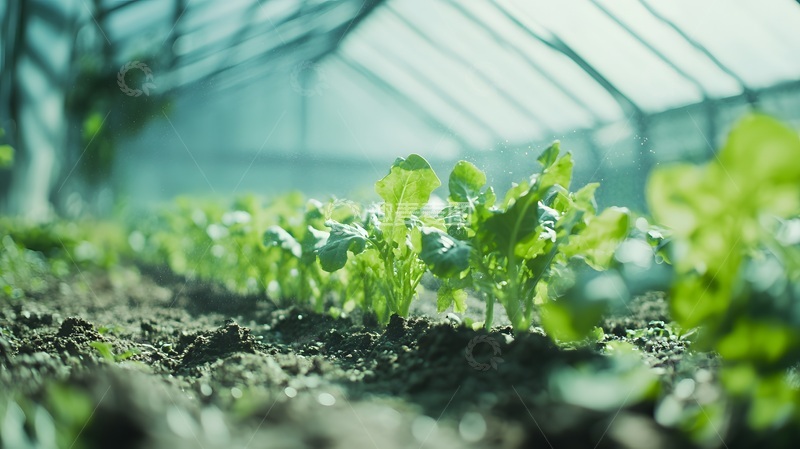 高清大图下载【趣麦麦图】温室生菜种植场景