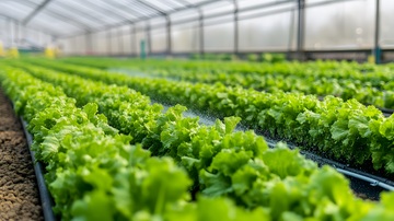 现代化温室生菜栽培