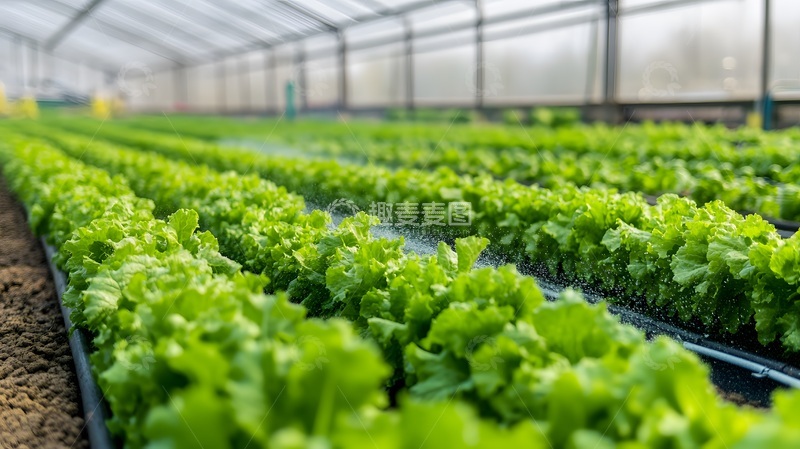高清大图下载【趣麦麦图】-现代化温室生菜栽培