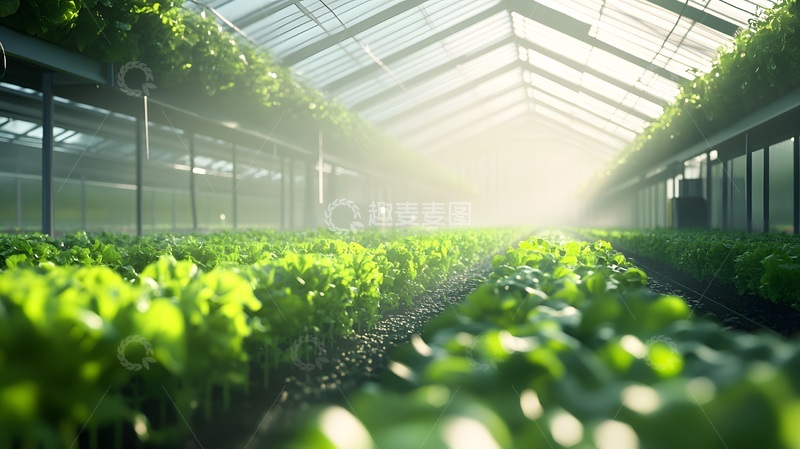 高清大图下载【趣麦麦图】阳光温室绿意盎然