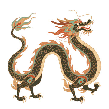 敦煌风龙免抠元素