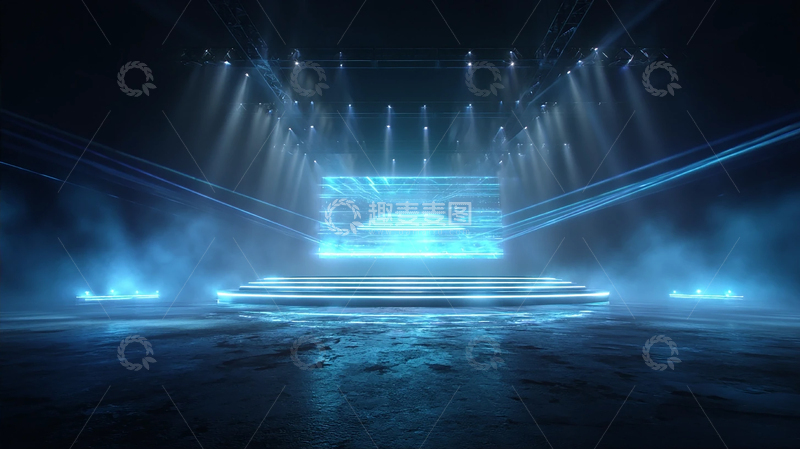 高清大图下载【趣麦麦图】未来感舞台灯光效果渲染图