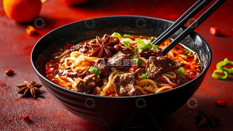 高清大图下载【趣麦麦图】牛肉面美食摄影图片