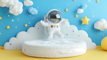梦幻宇航员儿童床垫创意图