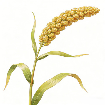 小米植物插画素材