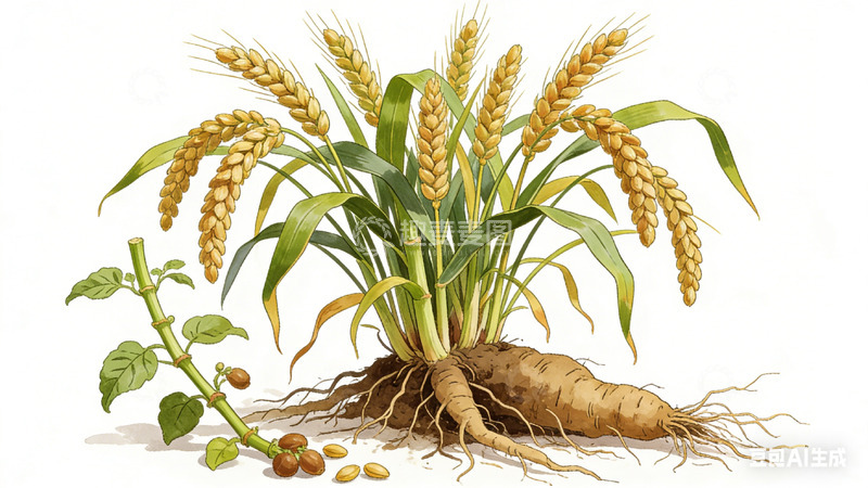 高清大图下载【趣麦麦图】手绘农作物插画素材