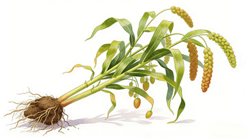 小米植物插画