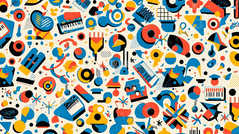 高清大图下载【趣麦麦图】音乐梦境的色彩狂想