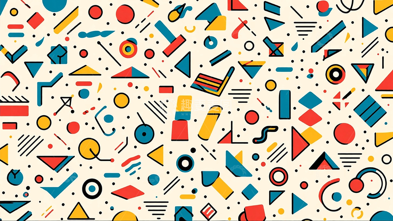 高清大图下载【趣麦麦图】色彩缤纷的几何梦境