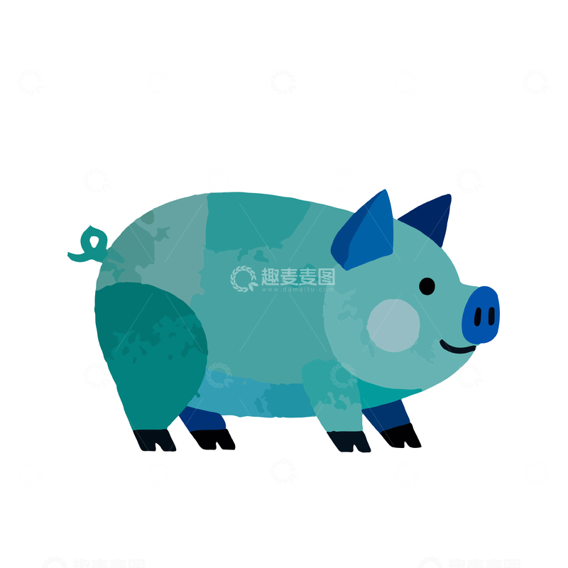 源文件下载【趣麦麦图】卡通猪形象设计图