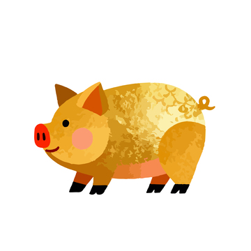 卡通可爱小猪矢量素材