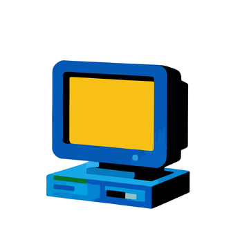 卡通风格电脑图标矢量素材