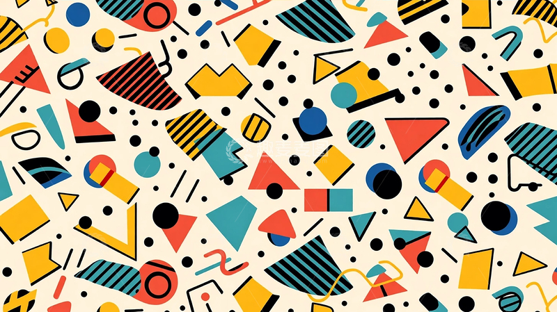 高清大图下载【趣麦麦图】纷繁几何的色彩交响曲