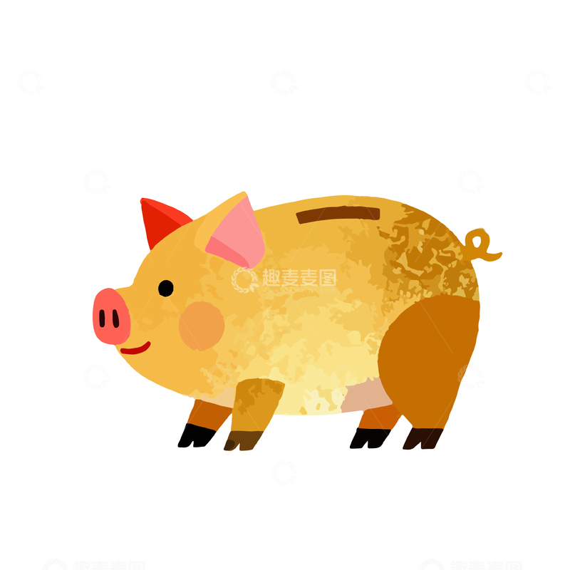 源文件下载【趣麦麦图】卡通可爱猪形象插画