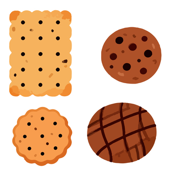 卡通风格饼干矢量图案设计素材