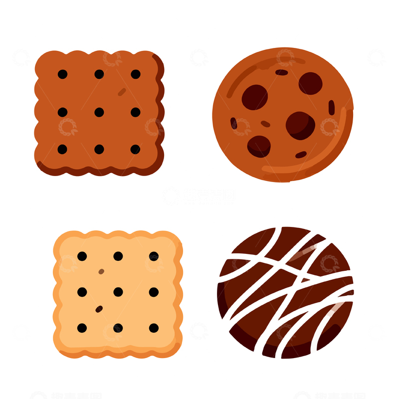 源文件下载【趣麦麦图】卡通饼干甜点矢量图设计元素