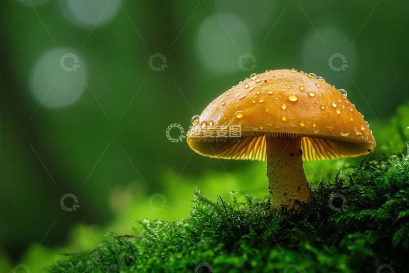 高清大图下载【趣麦麦图】草地上生长的蘑菇