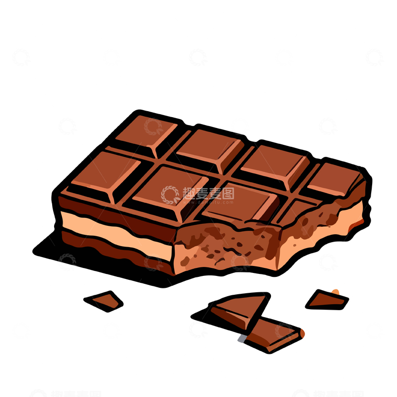 源文件下载【趣麦麦图】手绘风格巧克力插画设计素材