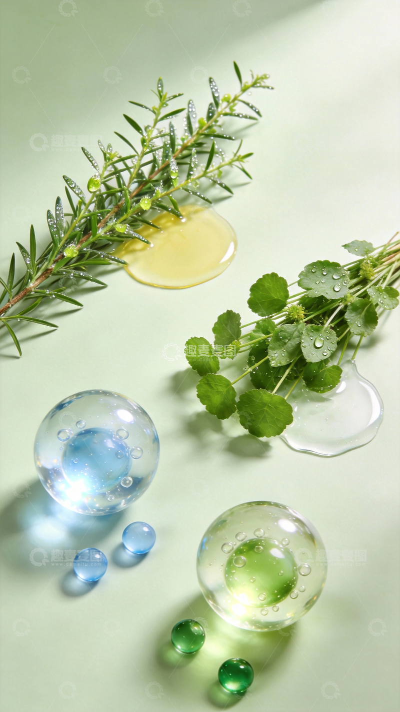 源文件下载【趣麦麦图】护肤成分配料展示摄影1