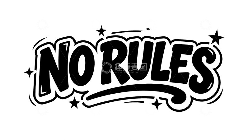 高清大图下载【趣麦麦图】街头潮流涂鸦风英文艺术字体6