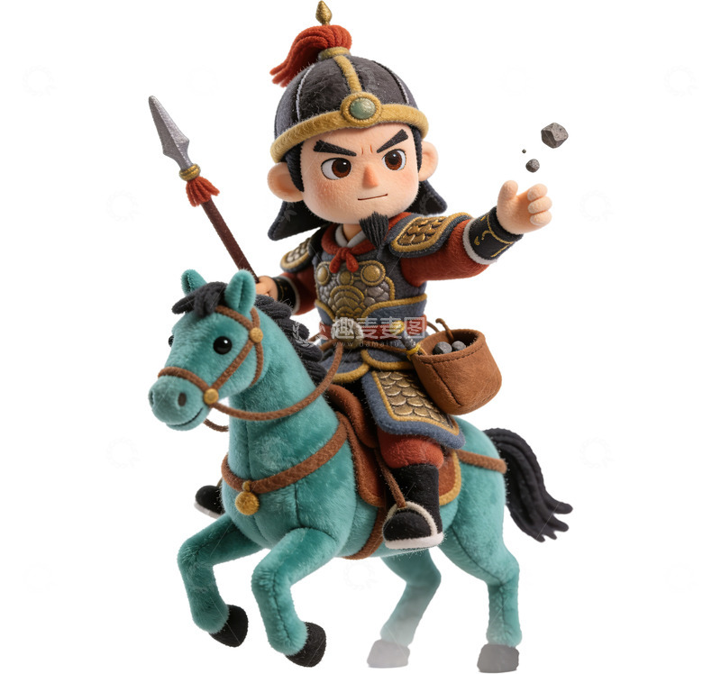 高清大图下载【趣麦麦图】Q版水浒传人物系列-张清（免扣）