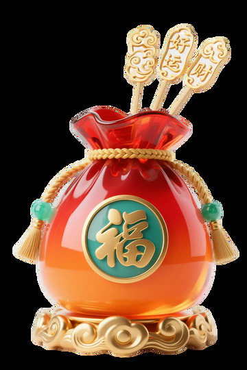 福运财喜福袋装饰艺术品